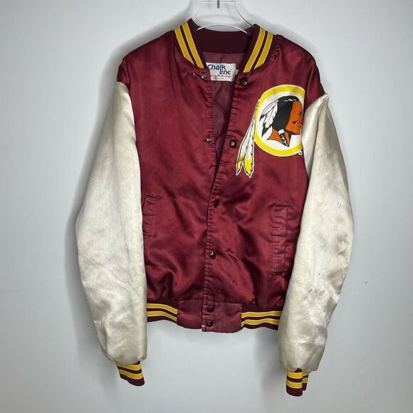 Vintage Chalk Line Washington Commanders NFL Redskins Football Bomber Jacket S - Picture 2 of 10
